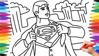 Clark Kent Turns into Superman | Superman Coloring Pages | Best Superheroes Coloring Pages