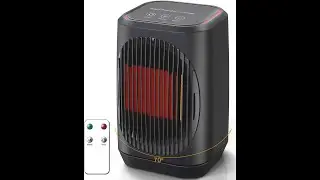 Small Space Heater, Portable Electric Heaters for Indoor Use With 3 Modes, 70&deg; Oscillation, Remote