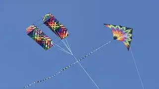 HQ Single Line Kites - Hargrave Box Kite Rainbow Mesh