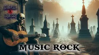 Epic Instrumental Rock: A Skeletal Guitarist's Dark Fantasy Performance in a Haunted Castle