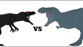 Pivot Vastatosaurus Rex (King Kong) vs Carcharodontosaurus (JPOG) Battle Animation