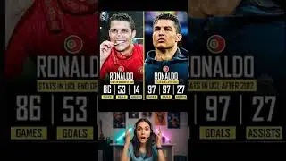 #shorts #football #futbol #footballshorts #footballskills CR7 Ucl stats before and after 2012