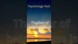 The fear of being alone is called #facts #deeptruth #motivation