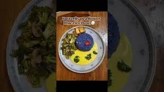 Butterfly Pea Flower Rice🍚🥢 #trending #shorts #shortsfeed #viral #food #foodie #recipes #tastyfood