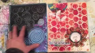 Altered book art journal flip through