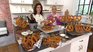 The Pretzel Co. (8) 10-oz Hand Twisted Monster Size Soft Pretzels on QVC
