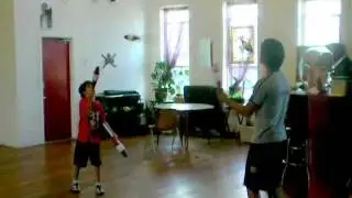 Jacob Petersen 10yr Old Juggler 7 Club Passing With Doug Sayers 2011