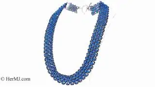 Sapphire Blue Crystal Necklace