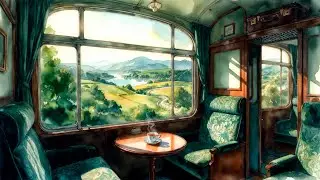 Magical Train Journey 🚂 Lo-Fi Piano & Soft Rain for Studying & Sleeping