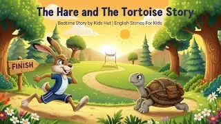 The Hare and The Tortoise Story | Bedtime Story by Kids Hut | English Stories For Kids