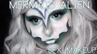 MERMAID ALIEN SFX Costume Makeup Tutorial | RawBeautyKristi