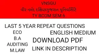 ty bcom sem6 all subject imp questation || (english medium) B.A ,M.LAW,ECONOMICS , AUODITING.
