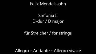 Felix Mendelssohn   Sinfonia II in D major for strings- Dolci accenti ensemble
