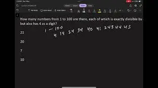 How many numbers from 1 to 100 are there, each of which is exactly divisible by 4 but also has 4 SSC