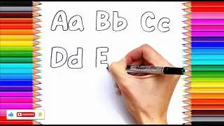 🌈Alphabet with Upper & Lower Case Letters Drawing, 🎨Coloring for Kids, Toddlers | Learn the Alphabet