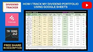 How I track My Dividend Portfolio Using Google Sheets | Free Share Referrals in the Description