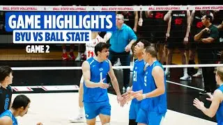 BYU Men's Volleyball vs Ball State - Game 2 | Full Game Highlights (2025)