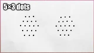 5dots new letest rangoli design for beginners|| 5×3 dots kolam rangoli design|| SLV art's of sai||
