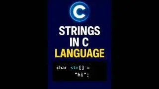 Strings in C language 30 Sec ! #clanguage #codding #shorts