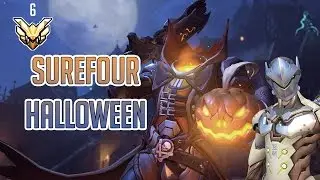 Surefour - Surefour Rank 6 on Halloween Hollywood (Genji, Reaper) - Overwatch Highlights #44
