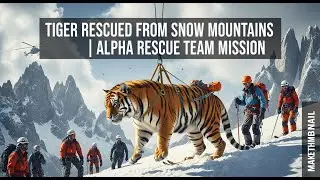 🐅 Tiger Rescued From Snow Mountains | Alpha Rescue Team Mission #pets #animals #viralvideo #shorts