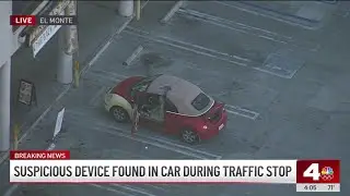 Suspicious device found inside a car in El Monte
