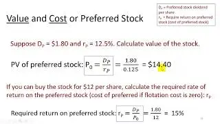 Cost of Capital - Part 2 of 5 (Cost of Preferred)