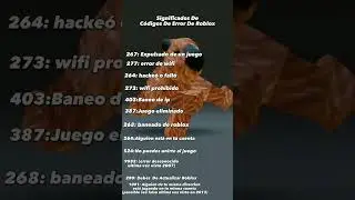 C&oacute;digos de error significados de roblox