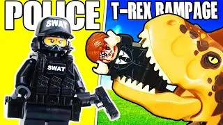 Я построил LEGO SWAT TEAM против DISOSAUR RAMPAGE!?