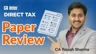 Jan 2026 DT Paper: Easy or a Trap? 😱 | Honest Review | CA Rajesh Sharma