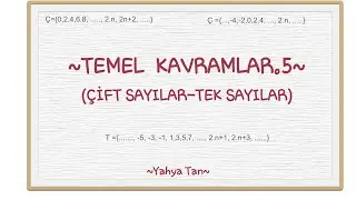 TEMEL KAVRAMLAR.5/ TEK -ÇİFT SAYILAR #YKS #TYT #AYT #MATEMATİK