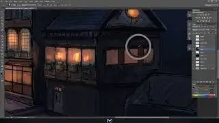 Midnight Stroll - 2D Digital Environment Timelapse