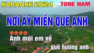 Nơi Ấy Miền Quê Anh Karaoke Tone Nam - Beat Chuẩn || Minh Điệp Organ