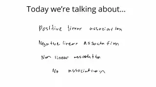What positive, negative, non , and no linear association is
