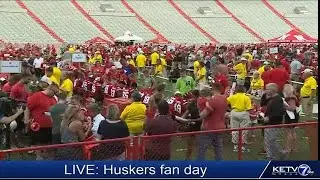 Nebraska football fans flock to fan day