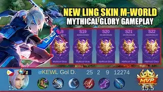LING NEW SKIN M-WORLD! LING MYTHICAL GLORY GAMEPLAY 2022 | MLBB