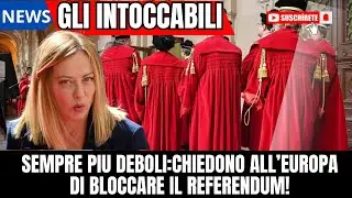 Magistratura in panico:chiede il sostegno europeo per fermare il referendum.