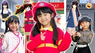 24 JAM SAMANTHA JADI PENYELAMAT KOTA SAKURA SCHOOL SIMULATOR!! | KOMPILASI GAME PEMADAM KEBAKARAN