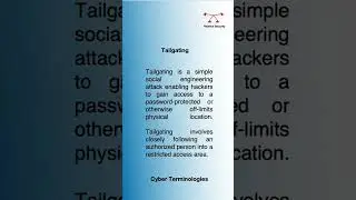CyberSecurity Definitions | Tailgating
