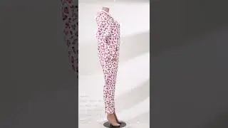 Girlmerry Plus size stretch flannel leopard with zipper foot cover jumpsuit loungewear GA005818