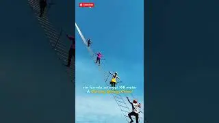 Tianti: Tangga Gantung Ekstrem di Langit China! Berani Naik 5000 Kaki