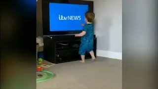 Arlo Ashby learns ITV News theme & dances to it too (fun story) (UK) - ITV News - 11h June 2020