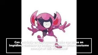 New Pokemon Costume Ideas Impidimp (Draw A Concept)