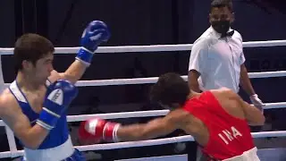 2021 ASBC Day 2 (49kg) INA vs KAZ | Asian Elite Men and Women Boxing Championships Delhi-Dubai