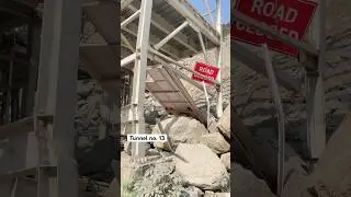 Manali highway tunnel damaged by landslides #shorts #manali