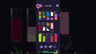 126-130 Level love water color sort puzzle game 2024