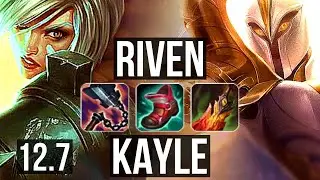 RIVEN vs KAYLE (MID) | Rank 3 Riven, Quadra, 15/2/3, Legendary | BR Challenger | 12.7