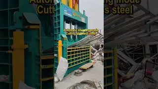 A vertical metal baler that can both compress and shear metal