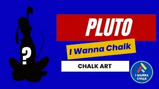 Yippee! Disney's Pluto Sidewalk Chalk Art - Time-lapse Drawing