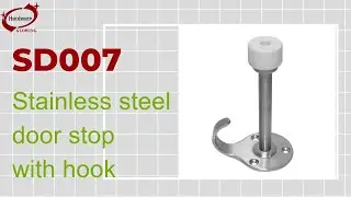 Glowing hardware stainless steel door stop with hook SD007
